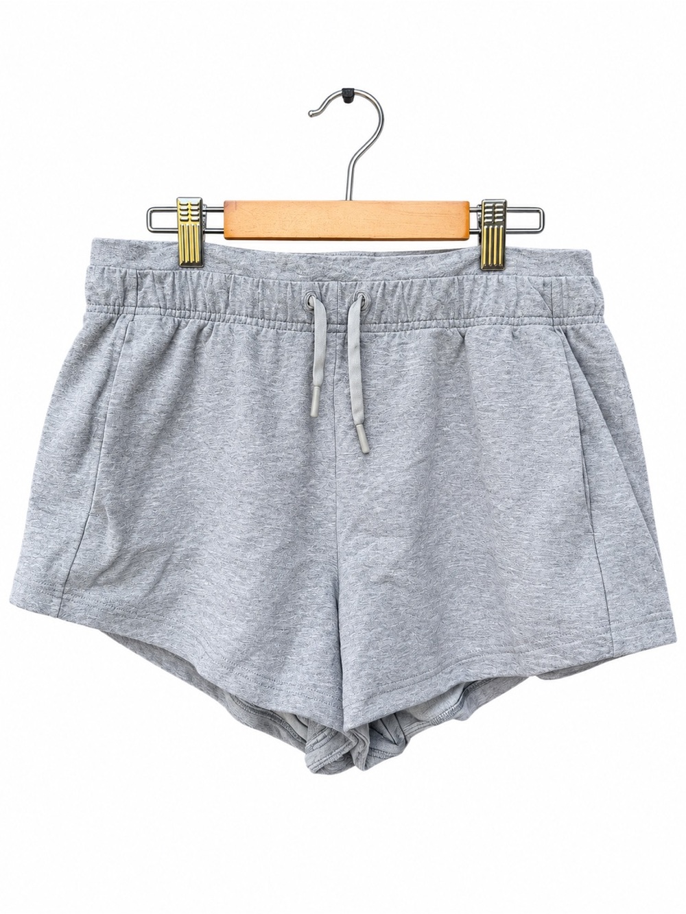 Lululemon French Terry Mid-Rise Short 3.5 Light Gray size 10 sweatshorts active